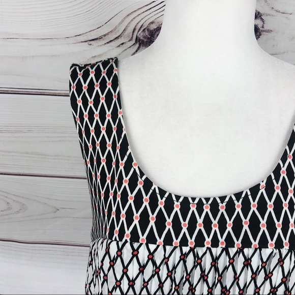 Deletta Anthropologie Pleated Diamond Tank Large - Picture 8 of 11